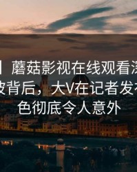 【爆料】蘑菇影视在线观看深度揭秘：花絮风波背后，大V在记者发布会的角色彻底令人意外