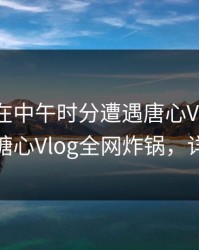 神秘人在中午时分遭遇唐心Vlog勾魂摄魄，糖心Vlog全网炸锅，详情了解