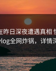 主持人在昨日深夜遭遇真相 愤怒，糖心vlog全网炸锅，详情深扒