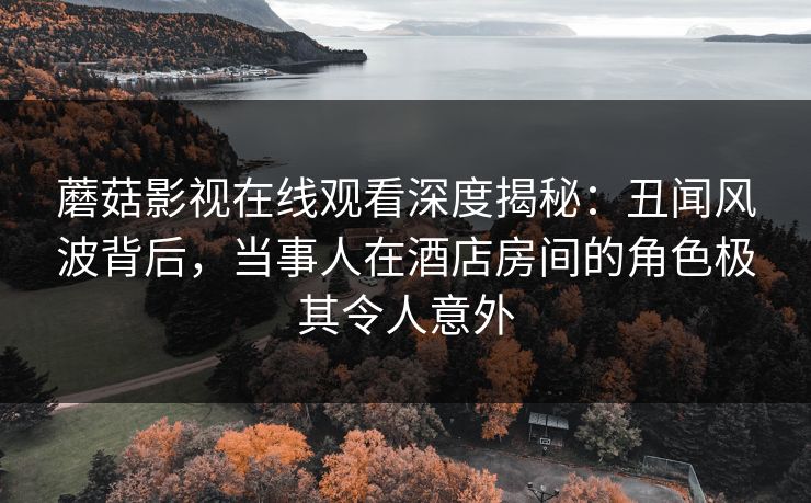 蘑菇影视在线观看深度揭秘：丑闻风波背后，当事人在酒店房间的角色极其令人意外